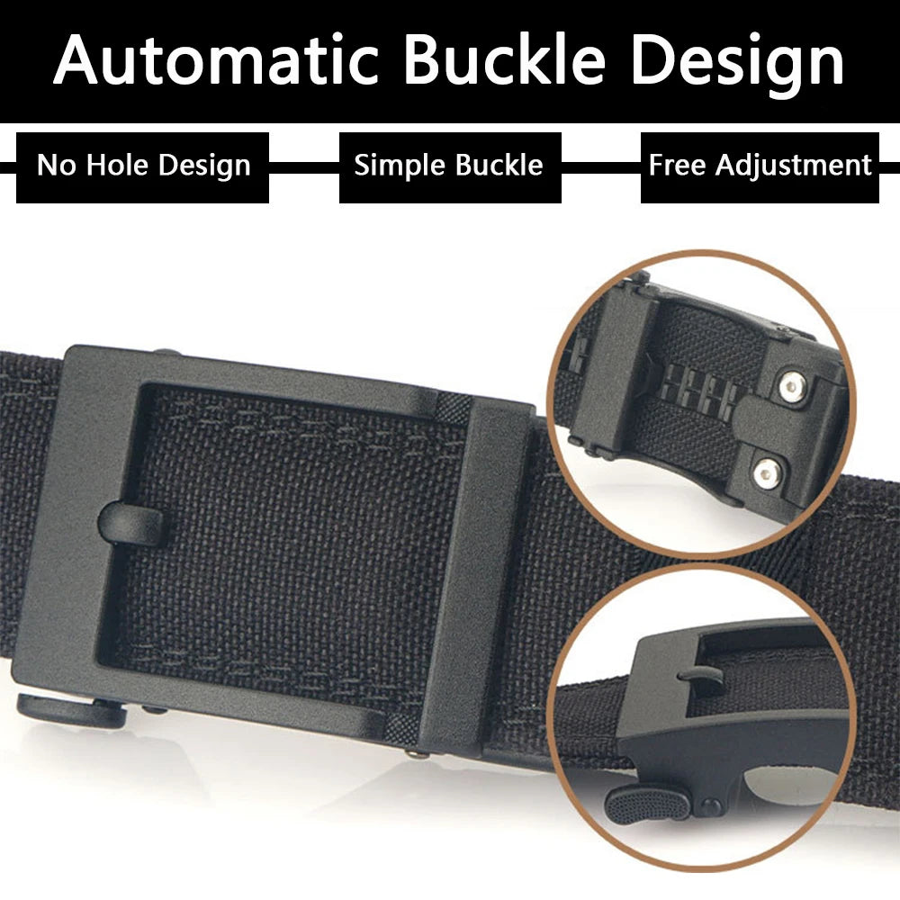 Mens Belt | Tactical Gun Belt | TUSHI Hard Tactical Belt for Men Metal Automatic Buckle IPSC Gun Belt 1100D Nylon Military Belt Outdoor Sports Girdle Male