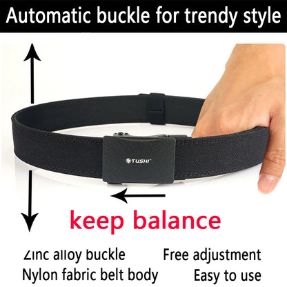 Mens Belt | Tactical Belt | TUSHI Military Belt for Men Sturdy Nylon Metal Automatic Buckle Police Duty Belt Tactical Outdoor Girdle IPSC Accessories