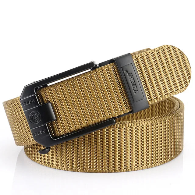 Mens Belt | Tactical Belt | TUSHI Tactical Belt For Men Nylon Army Jeans belt EDC Outdoor Metal Buckle Police Heavy Duty Military Belt Training Hunting