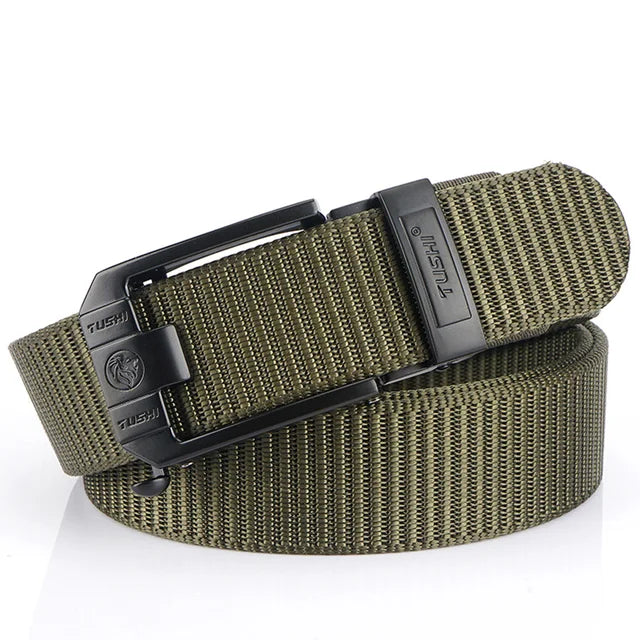 Mens Belt | Tactical Belt | TUSHI Tactical Belt For Men Nylon Army Jeans belt EDC Outdoor Metal Buckle Police Heavy Duty Military Belt Training Hunting