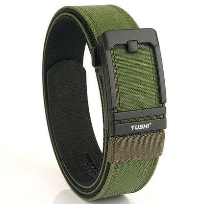 Mens Belt | Tactical Belt | TUSHI Military Belt for Men Sturdy Nylon Metal Automatic Buckle Police Duty Belt Tactical Outdoor Girdle IPSC Accessories