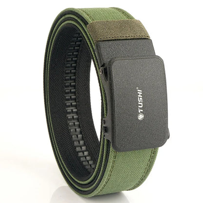 Mens Belt | Tactical Gun Belts | TUSHI 1100D Nylon Hard Tactical Belt for Men Metal Automatic Buckle IPSC Gun Belt Military Belt Outdoor Sports Accessories