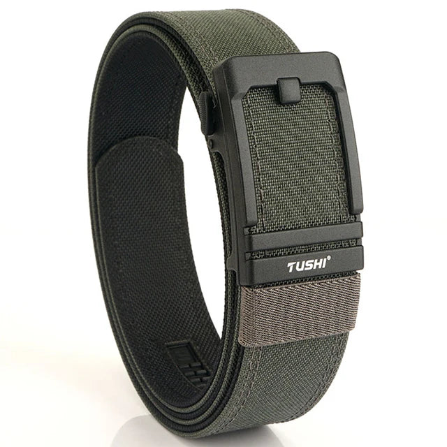 Mens Belt | Tactical Belt | TUSHI Military Belt for Men Sturdy Nylon Metal Automatic Buckle Police Duty Belt Tactical Outdoor Girdle IPSC Accessories