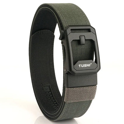 Mens Belt | Tactical Belt | TUSHI Tactical Belt for Men Sturdy Nylon Metal Automatic Buckle Police Duty Military Belt Outdoor Girdle IPSC Accessories